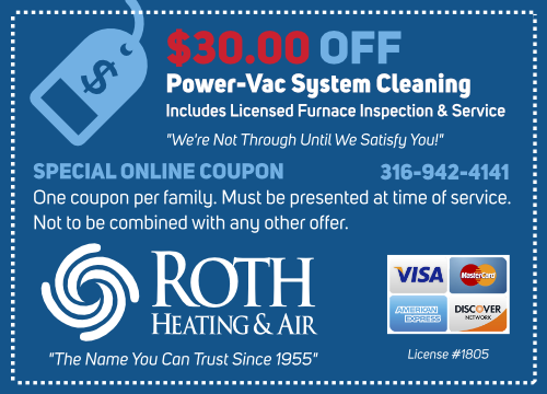 Roth Heating & Air - $30.00 Off Coupon Power-Vac System Cleaning